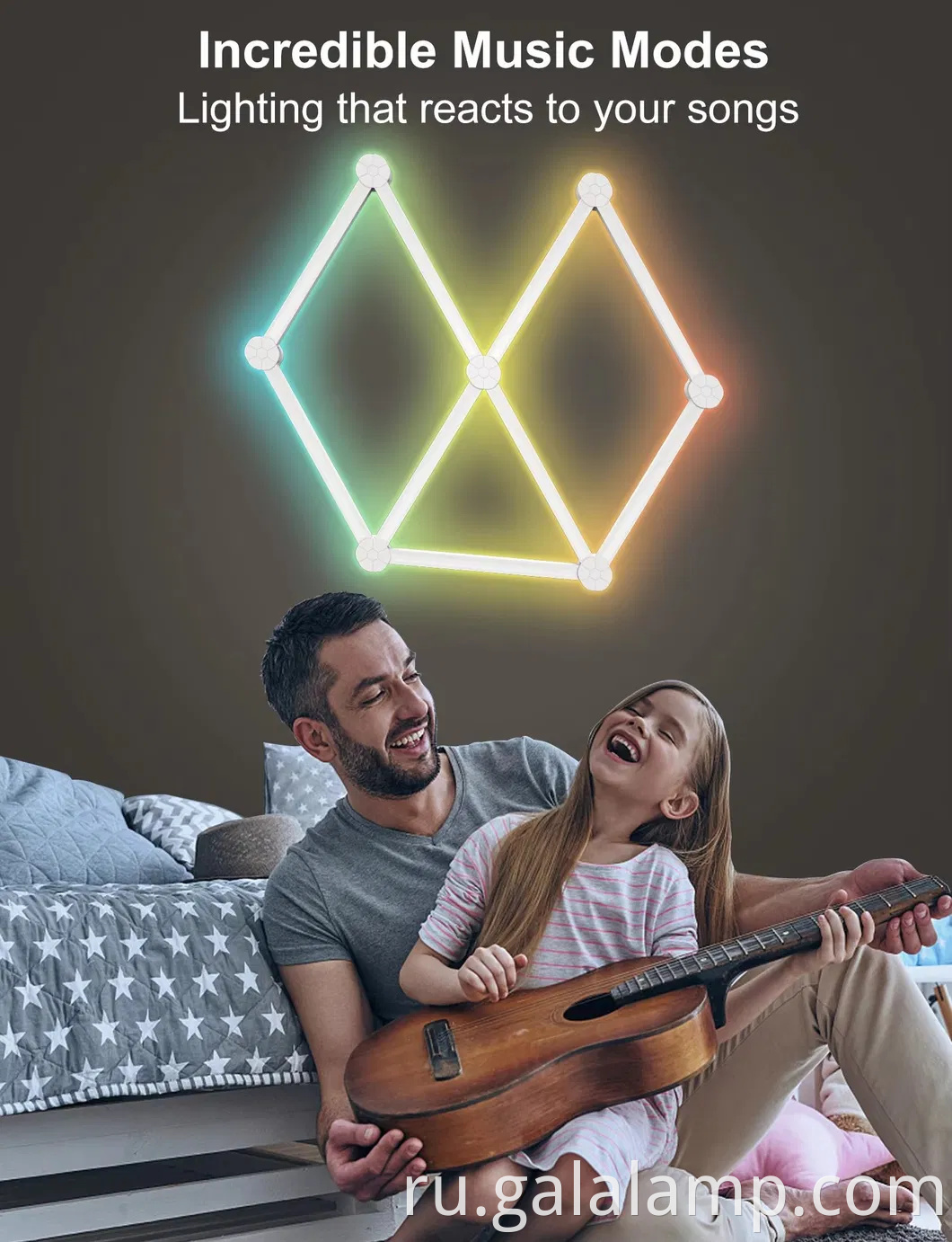 Умный RGB сегментированная настенная лампа для игр и домашнего декора